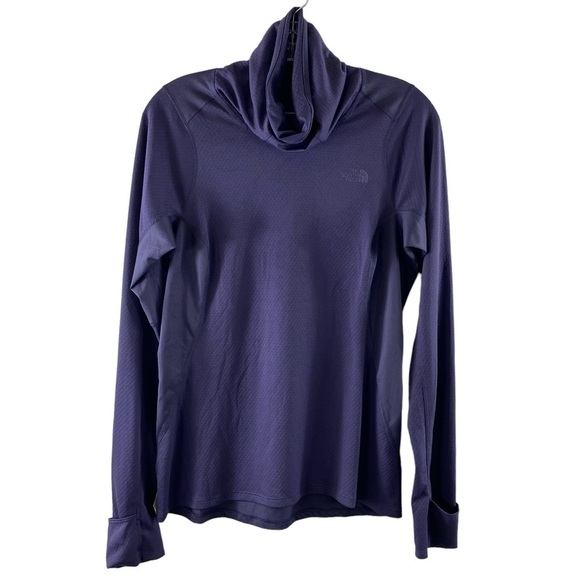The North Face Women’s Flashdry Cowlneck Top Base Layer Purple Sz M - Picture 1 of 12